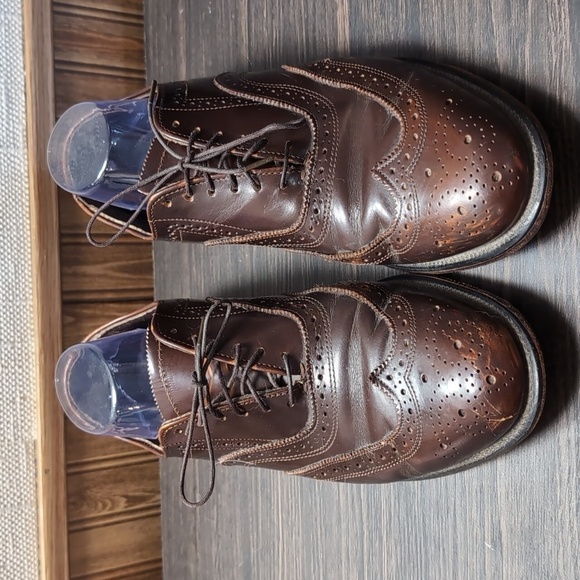 Executive Imperial Brown Brogue Wingtip Oxford Shoes Size 9.5 D - Picture 4 of 6